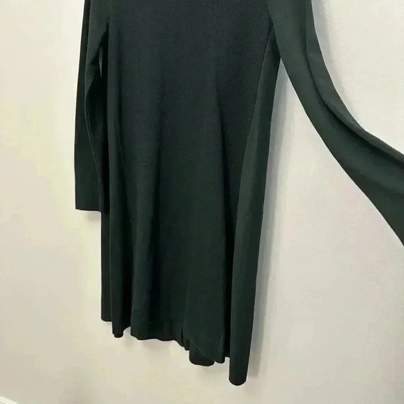 COS Wool Cotton Blend A-Line Long Sleeve Shift Jersey Dress Wool Panel Green M - Picture 6 of 16